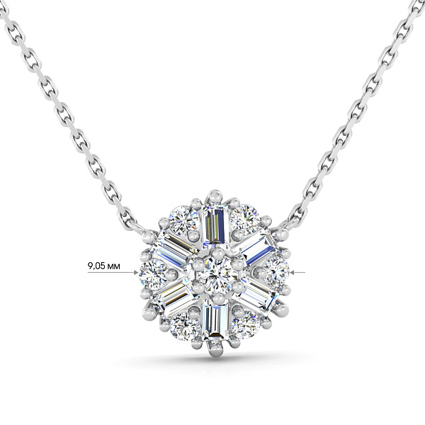 Золотое колье с бриллиантами (арт. Ц011555030б) – изображение 2