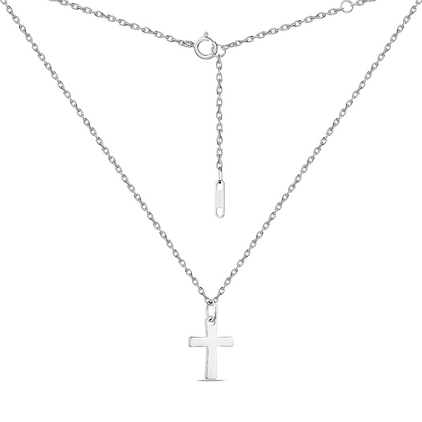 Серебряное колье с крестиком (арт. 7507/1599) – изображение 2