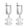 Сережки-підвіски з білого золота (арт. 106357б) – зображення 1