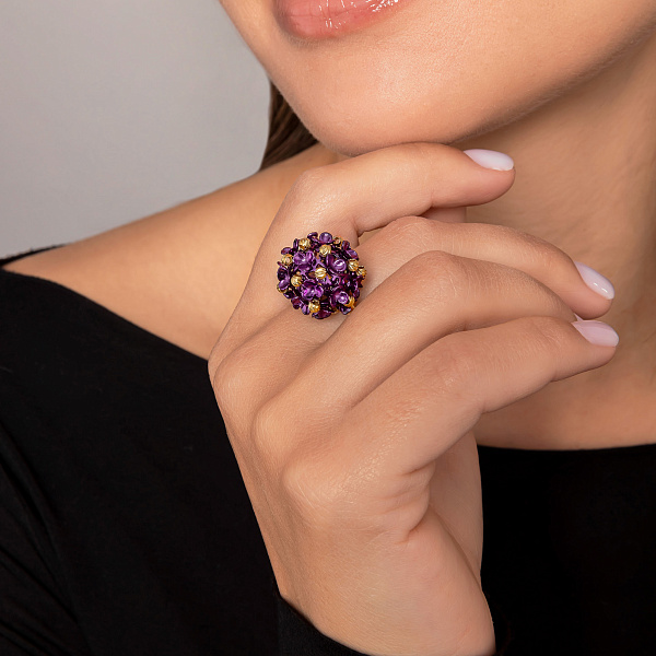 Кольцо из желтого золота Francelli (арт. 156538жф) – изображение 3