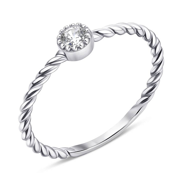 Срібна каблучка з фіанітом (арт. 7501/6889) – зображення 1