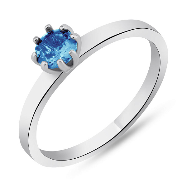 Каблучка зі срібла з топазом (арт. 7501/531Птгкп) – зображення 1