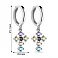 Серебряные серьги-подвески с альпинитами (арт. 7502/9350/10ацв) – изображение 2