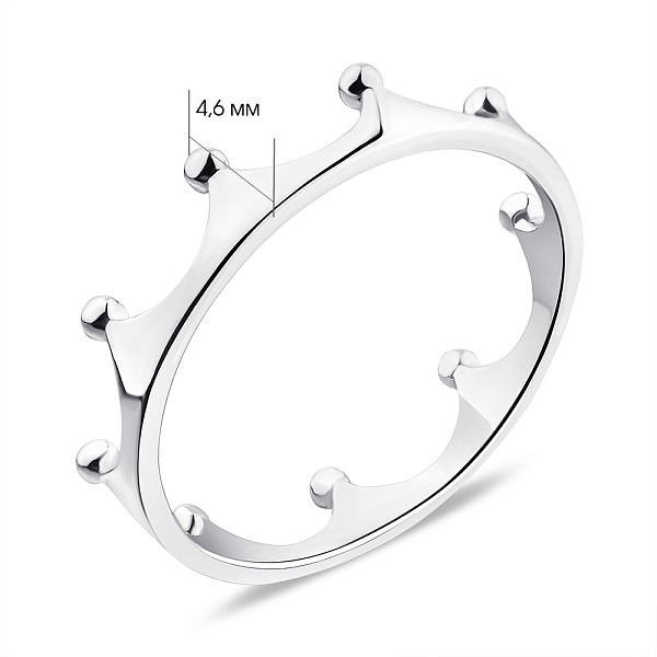 Кольцо серебряное Корона (арт. 7501/0988кю) – изображение 2