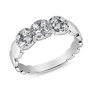 Каблучка з білого золота з діамантами (арт. К341221060б)