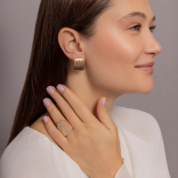 Массивное кольцо из красного золота (арт. 156755) – изображение 3