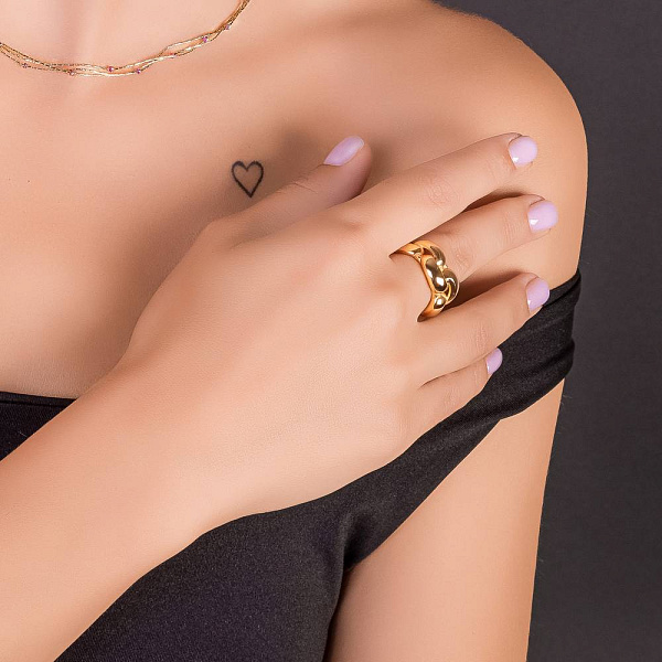 Масивна золота каблучка Francelli Ланцюг (арт. 140970ж) – зображення 3