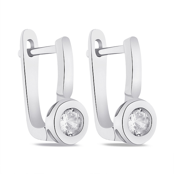 Серьги из серебра с фианитами  (арт. 7502/4993) – изображение 1