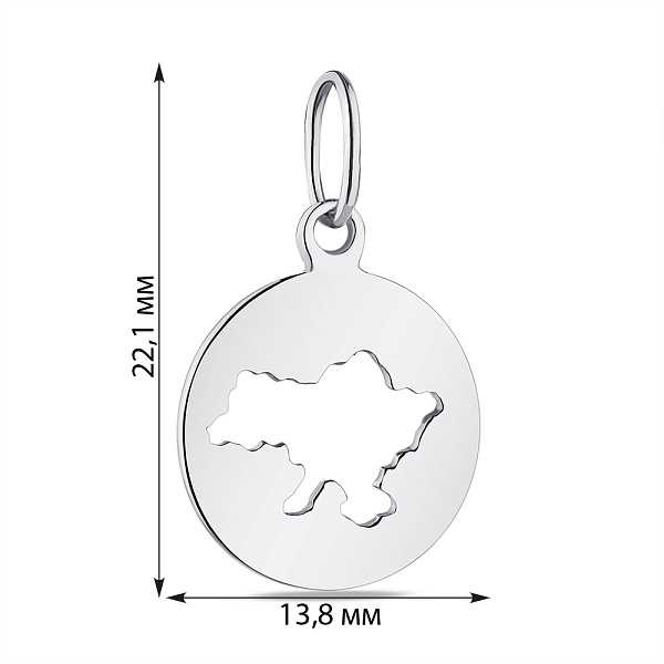 Подвес из серебра "Украина" без камней (арт. 7503/2-1281.0.2) – изображение 2