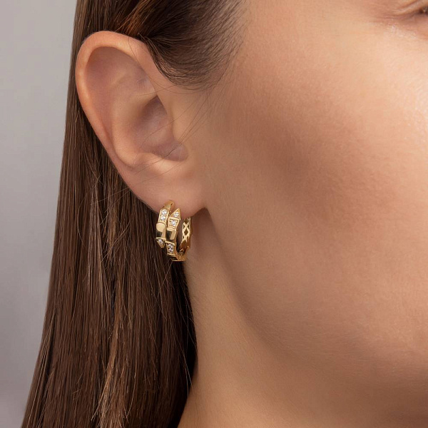 Золоті сережки Змія з фіанітами (арт. 1091587/20ж) – зображення 2