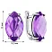 Серебряные серьги с аметистом (арт. 7502/2128953А) – изображение 2