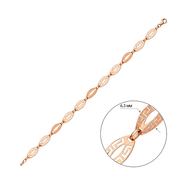 Золотой браслет Олимпия с греческим орнаментом (арт. 325969) – изображение 2