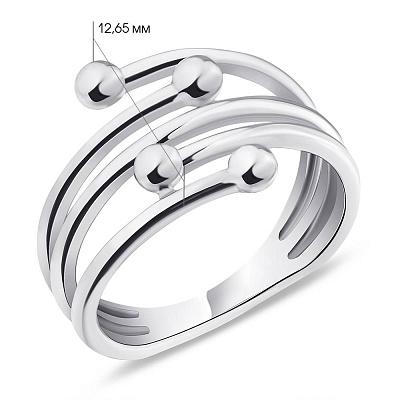 Многослойное кольцо из серебра без камней (арт. 7501/5343)