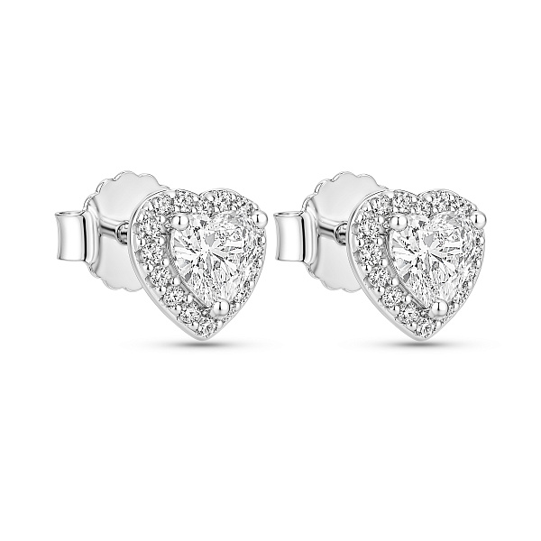 Серебряные пусеты Сердечка (арт. 7518/7360) – изображение 1