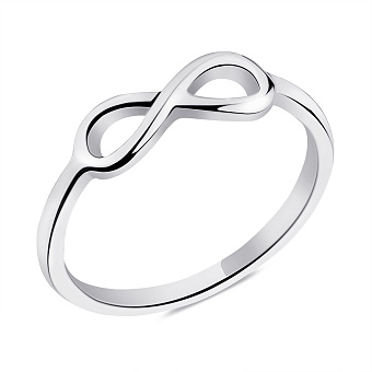 Фото Серебряное кольцо Бесконечность без камней (арт. 7501/4062)
