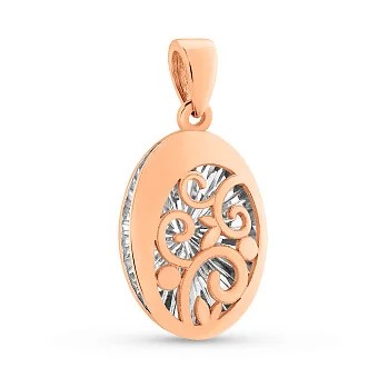 Золотой подвес с родированием (арт. 424977р)