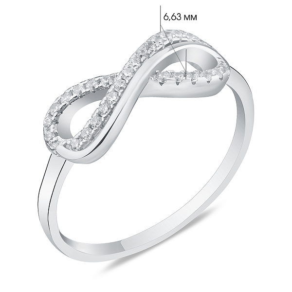 Серебряное кольцо "Бесконечность" (арт. 7501/5983) – изображение 2