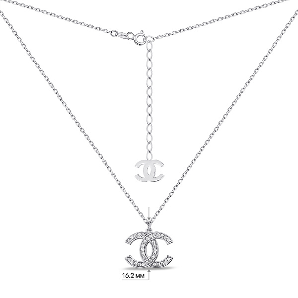 Колье из серебра с фианитами (арт. 7507/1880) – изображение 3
