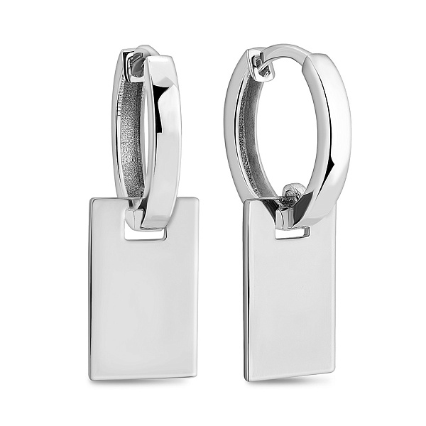 Золотые серьги без камней (арт. 106089/10б) – изображение 1