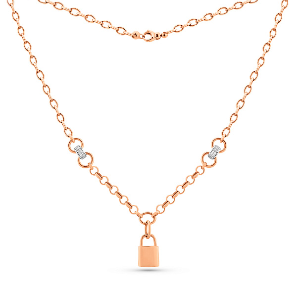 Кольє з червоного золота з фіанітами (арт. 352323) – зображення 2