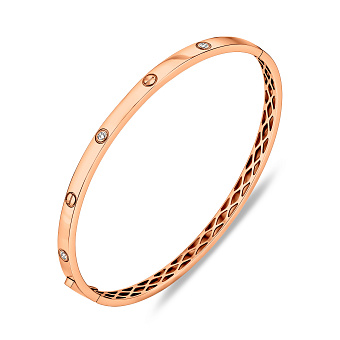 Фото Браслет з червоного золота з фіанітами (арт. 340079)