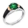 Серебряное кольцо с изумрудом (арт. 7201/588Измкп) – изображение 1