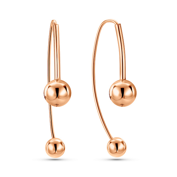 Серьги из красного золота (арт. 1101246) – изображение 1