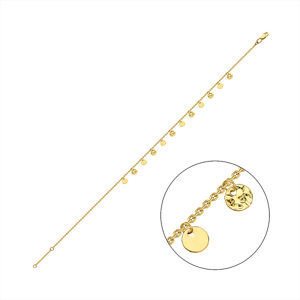 Золотий браслет Монети на ногу (арт. 322790жн) – зображення 1