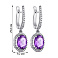 Серьги из серебра с аметистом и фианитами (арт. 7502/2298А) – изображение 2
