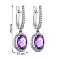 Серьги из серебра с аметистом и фианитами  (арт. 7502/2298А) – изображение 2