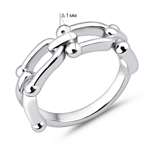 Серебряное кольцо без камней (арт. 7501/8493) – изображение 3