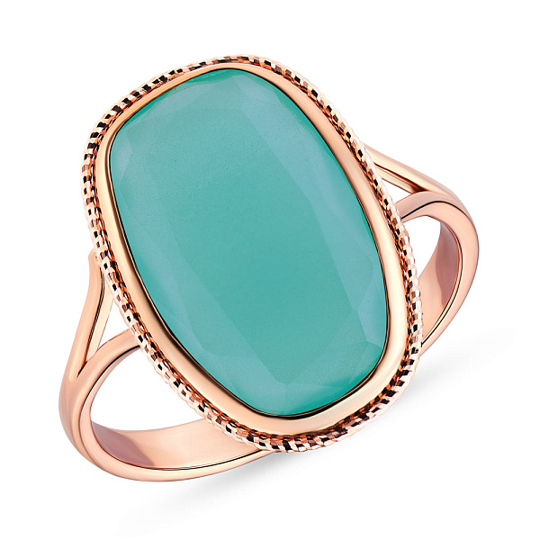 Золотое кольцо с кварцем (арт. 154968Пкгм) – изображение 1