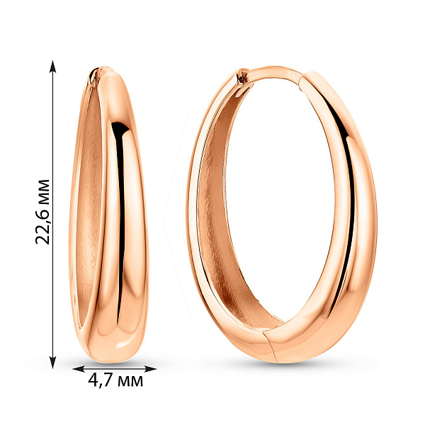 Серьги из красного золота (арт. 109427/20) – изображение 4