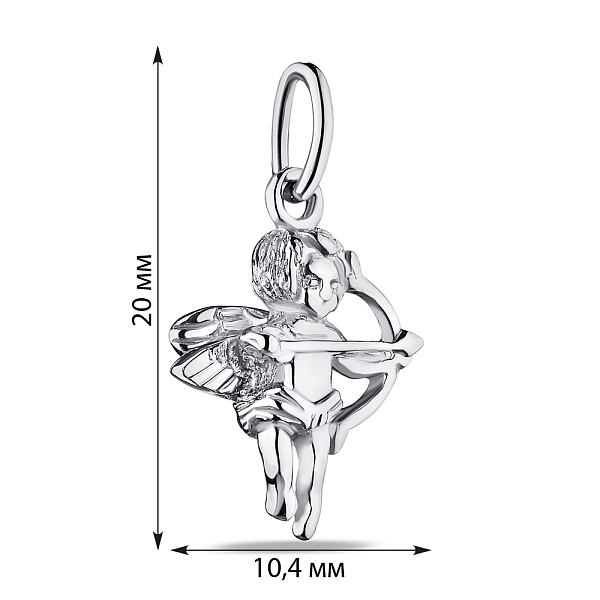 Серебряный кулон Ангел без камней (арт. 7503/П2/1052) – изображение 2