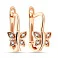 Золоті дитячі сережки «Бабка» з фіанітами (арт. 106566) – зображення 1