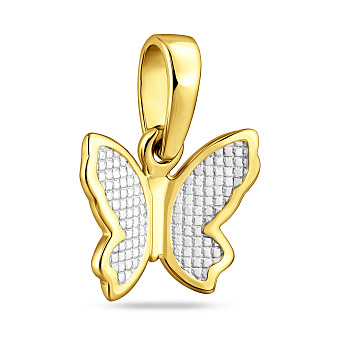 Фото Золотая подвеска Бабочка (арт. 440412ж)