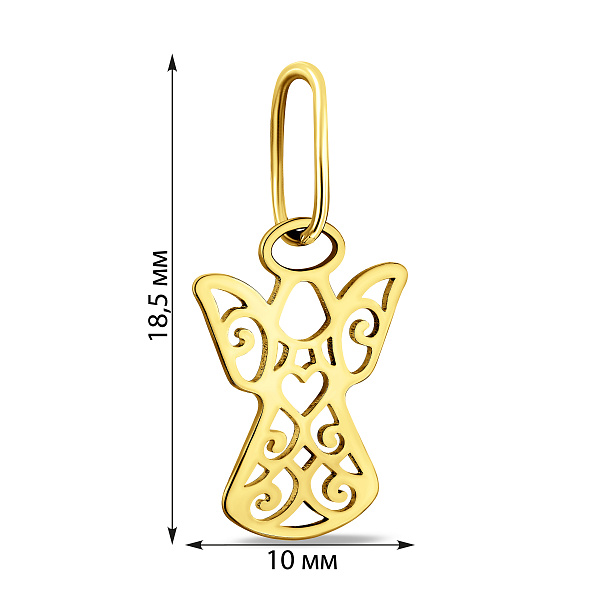 Золотой кулон Ангел (арт. 440884ж) – изображение 2