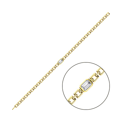 Серебряный браслет Trendy Style с желтым родированием (арт. 7509/4200ж)