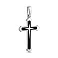Хрестик з білого золота з емаллю (арт. 440876беч) – зображення 1