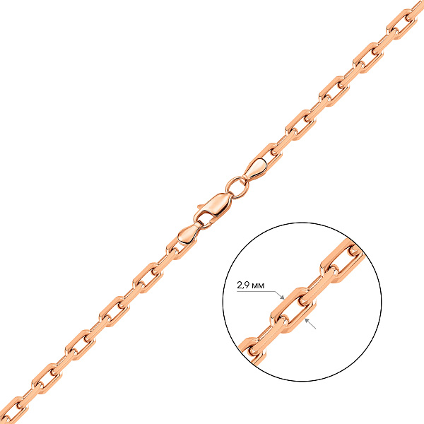 Массивная золотая цепочка в плетении Якорь (арт. цр3062-110) – изображение 3
