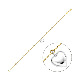 Фото Браслет з жовтого і білого золота з фіанітами (арт. 326730жбП1)