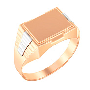 Печатка из красного золота без камней (арт. 170043)