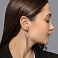 Золотые серьги-подвески с кварцем (арт. 107604Пкг) – изображение 3