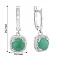Серебряные серьги с изумрудом (арт. 7502/2194132Изм) – изображение 2