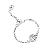 Безрозмірна срібна каблучка з фіанітами (арт. 7501/7022)