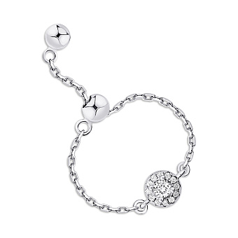 Безрозмірна срібна каблучка з фіанітами (арт. 7501/7022)