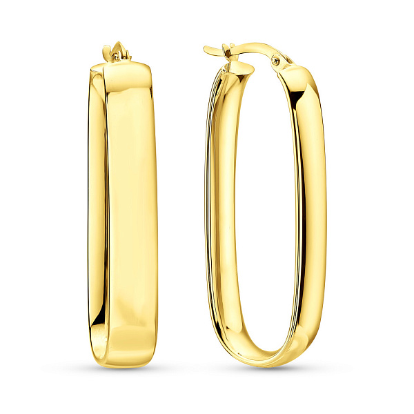 Массивные серьги из желтого золота (арт. 109957/35ж) – изображение 1