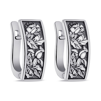 Фото Серебряные серьги без камней (арт. 7902/2272ч)