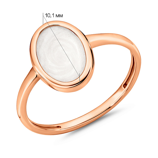 Кольцо из красного золота Лýна с эмалью (арт. 141218еп) – изображение 5