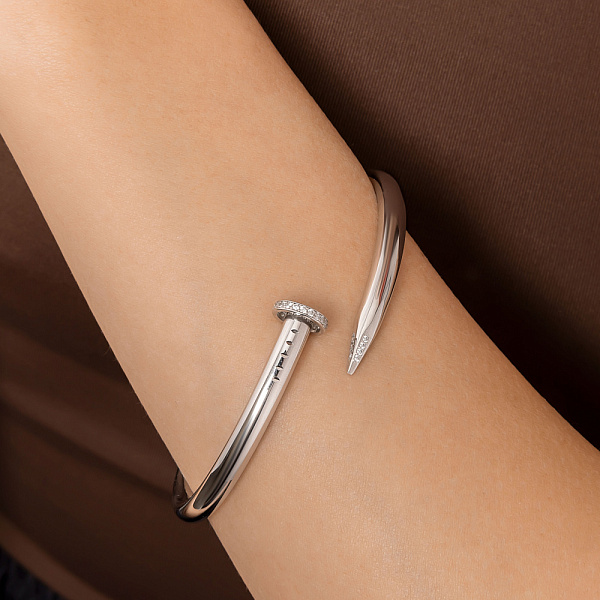 Браслет из белого золота с фианитами (арт. 340019б) – изображение 2